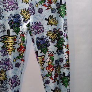 LuLaRoe snowy winter Elf scene workout Leggings